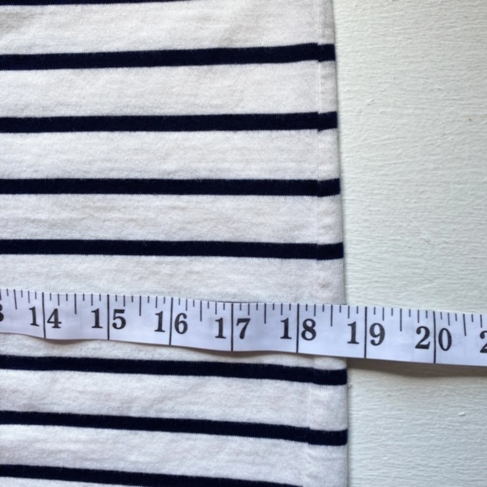 J. Crew Black and Ivory striped ruffle bell sleeve shift‎ dress - Picture 10 of 10